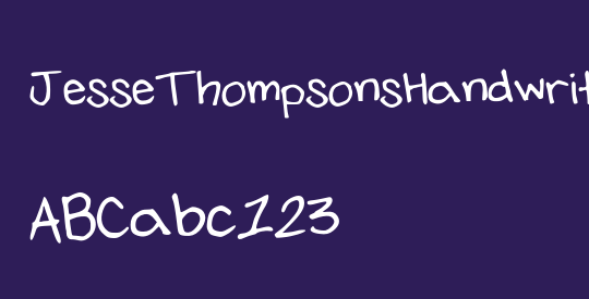 JesseThompsonsHandwriting