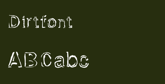 Dirtfont