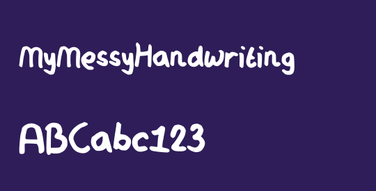 MyMessyHandwriting