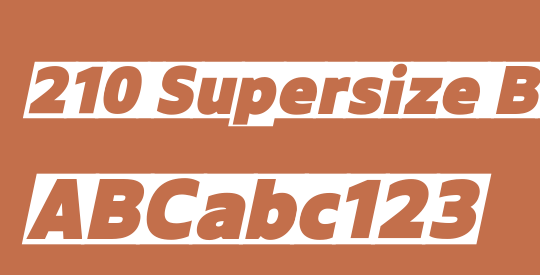 210 Supersize Black BOX italic