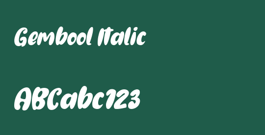 Gembool Italic