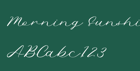 Morning Sunshine