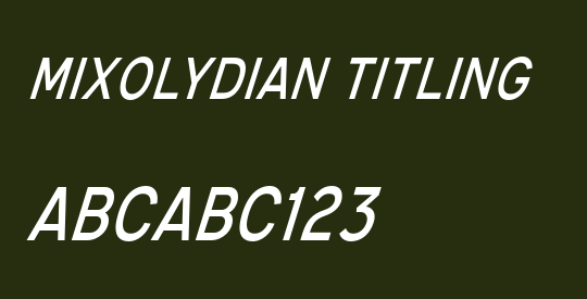 Mixolydian Titling