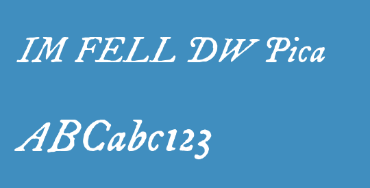 IM FELL DW Pica