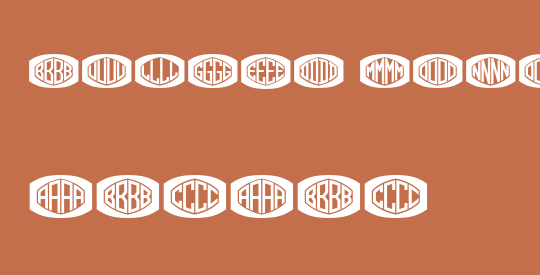 Bulged Monogram Flat