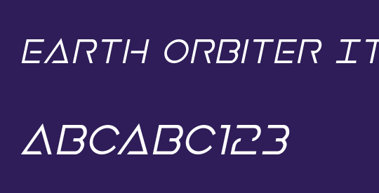 Earth Orbiter Italic