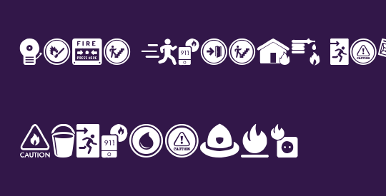 Fire Safety Icons