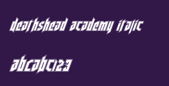 Deathshead Academy Italic