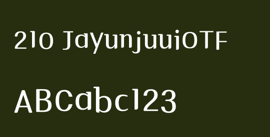 210 JayunjuuiOTF