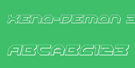 Xeno-Demon 3D Italic