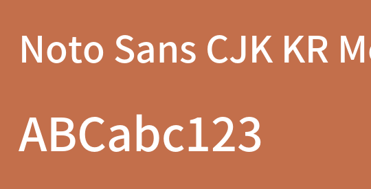 Noto Sans CJK KR Medium