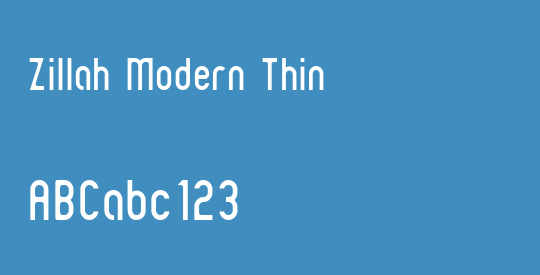 Zillah Modern Thin