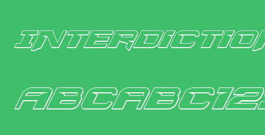 Interdiction 3D Italic