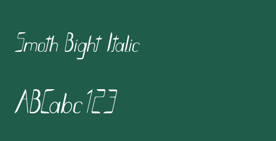 Smoth Bight Italic