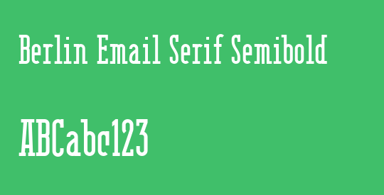 Berlin Email Serif Semibold