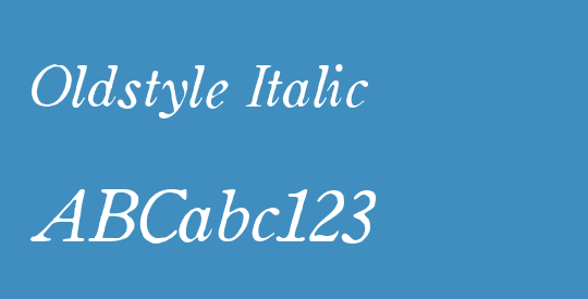 Oldstyle Italic
