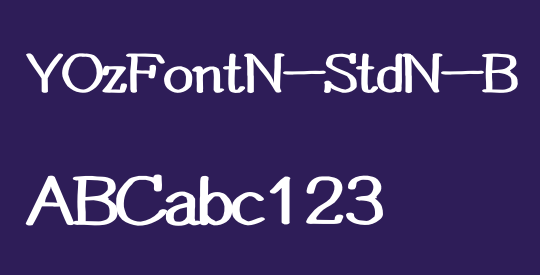 YOzFontN-StdN-B