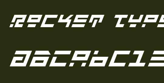 Rocket Type Bold Italic