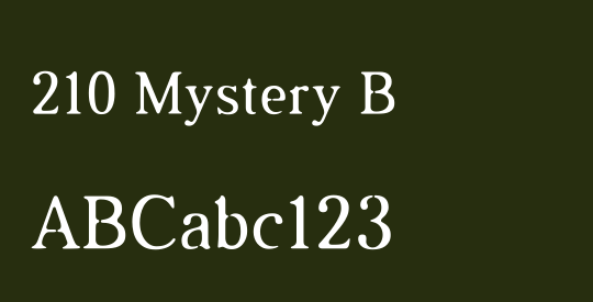 210 Mystery B