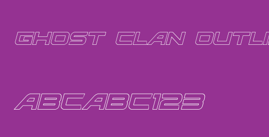 Ghost Clan Outline Italic