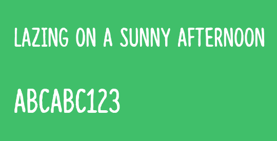 Lazing on a sunny afternoon