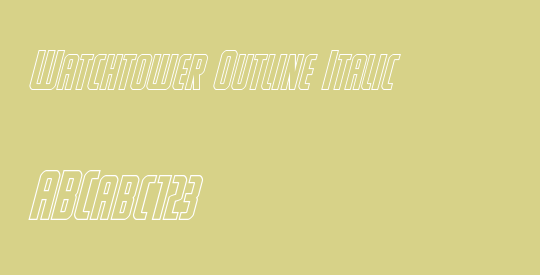 Watchtower Outline Italic