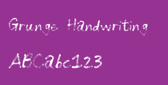 Grunge Handwriting