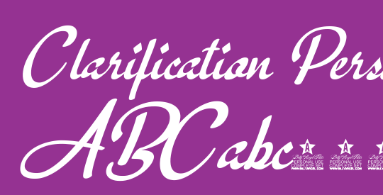 Clarification Personal Use