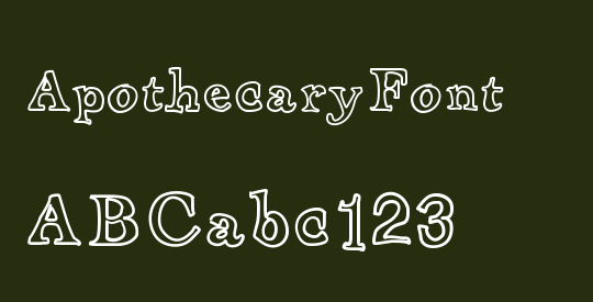 ApothecaryFont