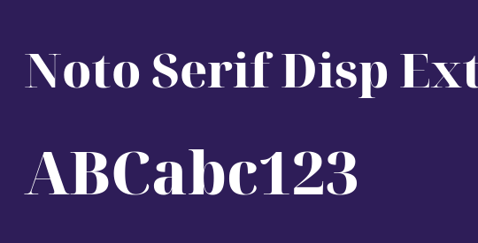 Noto Serif Disp ExtBd