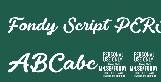 Fondy Script PERSONAL USE ONLY
