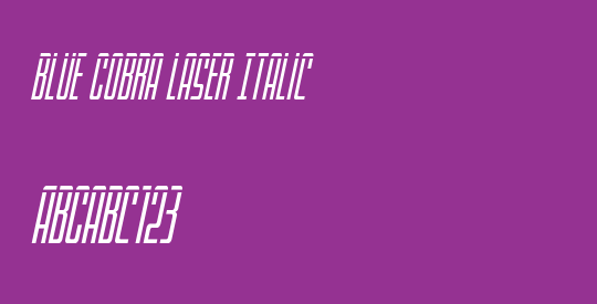 Blue Cobra Laser Italic
