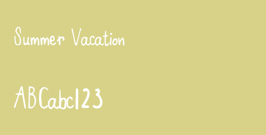 Summer Vacation