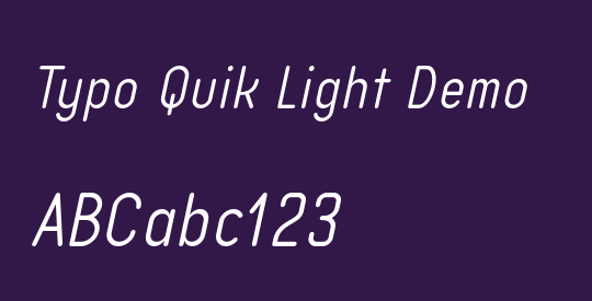 Typo Quik Light Demo