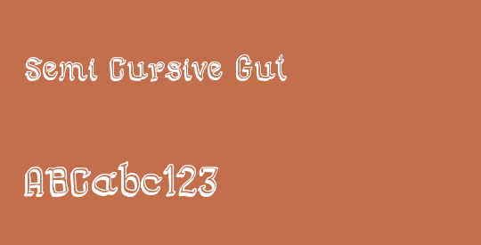 Semi Cursive Gut