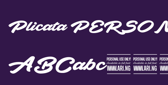 Plicata PERSONAL USE ONLY