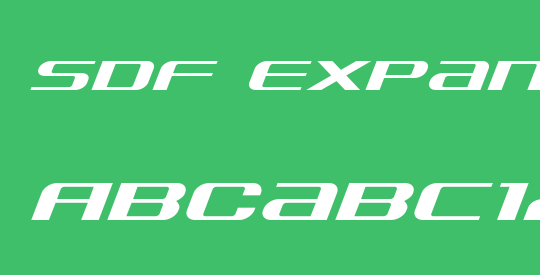 SDF Expanded Italic