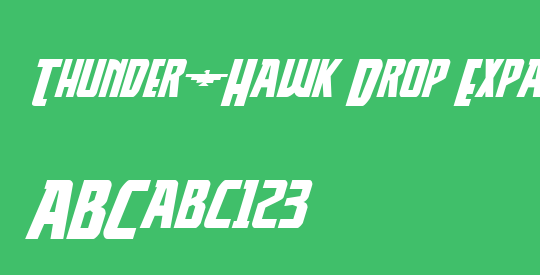 Thunder-Hawk Drop Expanded Italic