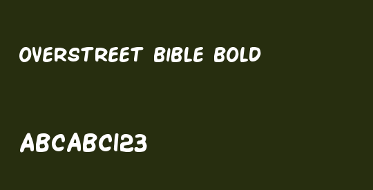 Overstreet Bible Bold