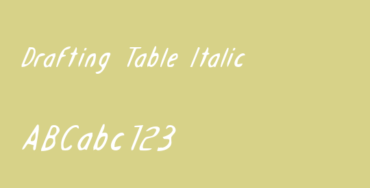 Drafting Table Italic