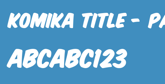 Komika Title - Paint