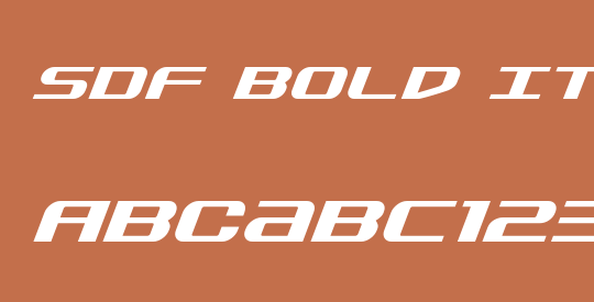 SDF Bold Italic