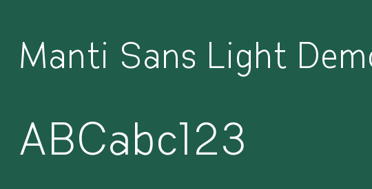 Manti Sans Light Demo