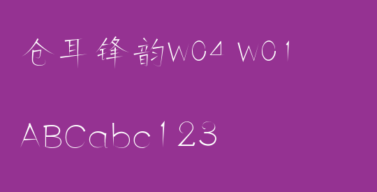 仓耳锋韵W04 W01