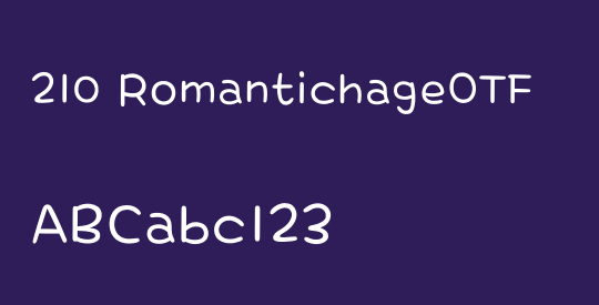 210 RomantichageOTF
