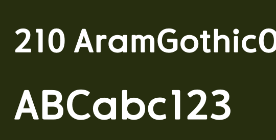 210 AramGothicOTF