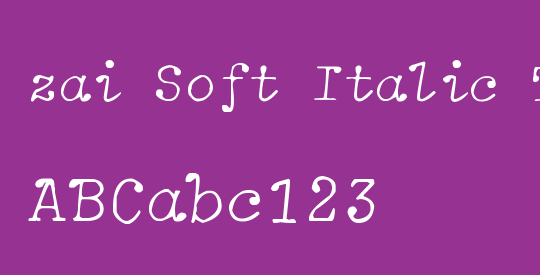 zai Soft Italic Typewriter