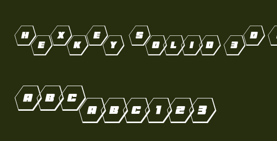 HeXkEy Solid 3D Italic