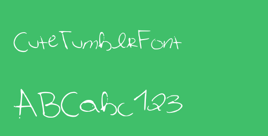 CuteTumblrFont