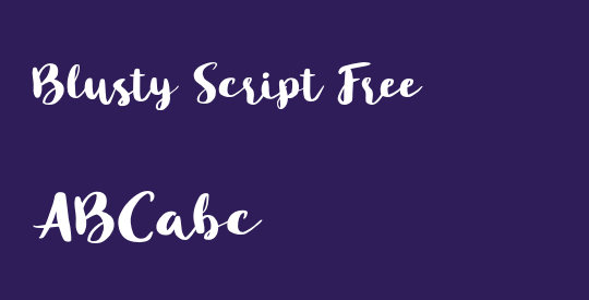 Blusty Script Free